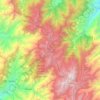 Mapa topográfico Páramo de Santurbán, altitud, relieve