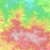 Mapa topográfico Mineral del Chico, altitud, relieve