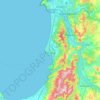 Mapa topográfico Coronel, altitud, relieve