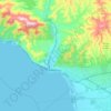 Mapa topográfico Ventura, altitud, relieve