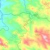 Mapa topográfico Jabugo, altitud, relieve