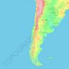 Mapa topográfico Chile, altitud, relieve
