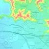 Mapa topográfico Parroquia Samán de Güere, altitud, relieve