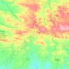 Mapa topográfico Cortegana, altitud, relieve