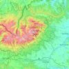 Mapa topográfico Vysoké Tatry, altitud, relieve