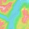 Mapa topográfico Lago Rivadavia, altitud, relieve