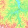 Mapa topográfico Tlapa de Comonfort, altitud, relieve