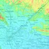 Mapa topográfico Bac Ninh province, altitud, relieve