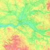 Mapa topográfico Maine-y-Loira, altitud, relieve