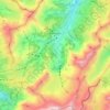 Mapa topográfico Adelboden, altitud, relieve