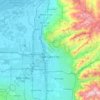 Mapa topográfico Salt Lake City, altitud, relieve