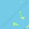 Mapa topográfico Archipielago de Islas Secas, altitud, relieve