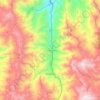 Mapa topográfico Pamplonita, altitud, relieve