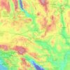 Mapa topográfico San Bernardino County, altitud, relieve