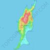 Mapa topográfico Isla Quiriquina, altitud, relieve