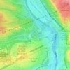 Mapa topográfico Lago de la Casa de Campo, altitud, relieve