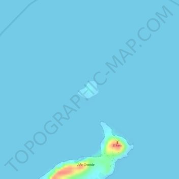 Mapa topográfico Isla Tambor, altitud, relieve