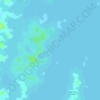 Mapa topográfico Isla Mona, altitud, relieve