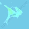 Mapa topográfico Isla de Oleny, altitud, relieve