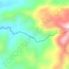 Mapa topográfico Río Pixvae, altitud, relieve