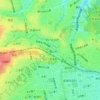 Mapa topográfico 健康広場 緊急避難場所, altitud, relieve
