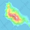 Mapa topográfico Isla de Trinidad, altitud, relieve