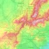 Mapa topográfico Sierra de Guadarrama, altitud, relieve