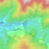 Mapa topográfico 小石原川ダム, altitud, relieve
