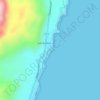 Mapa topográfico Playa Quemaito, altitud, relieve