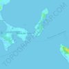 Mapa topográfico Isla Carenero, altitud, relieve
