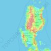 Mapa topográfico La Union, altitud, relieve