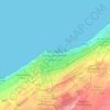 Mapa topográfico Casablanca ⵜⴰⴷⴷⴰⵔⵜ ⵜⵓⵎⵍⵉⵍⵜ الدار البيضاء, altitud, relieve