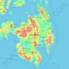 Mapa topográfico Mindanao, altitud, relieve