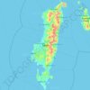 Mapa topográfico Isla Tablas, altitud, relieve