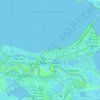Mapa topográfico Nueva Orleans, altitud, relieve