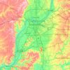 Mapa topográfico Louisville, altitud, relieve