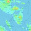 Mapa topográfico Sorsogon, altitud, relieve