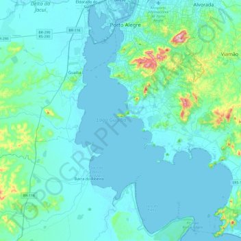 Mapa Topografico Rio Guaiba Altitud Relieve