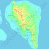 Mapa topográfico Pulau Tarakan, altitud, relieve